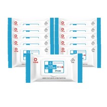 클린케이 손소독물티슈 캡형 라벨형 25매 10개입, 25매입, 10개