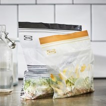 이케아 ISTAD 이스타드 지퍼백 블랙옐로우, 대형