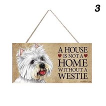 카페 인테리어 소품 샵 벽인테리어 Home Decor Wooden Dog Sign Pet 걸이식 플라크 펜던트 20x10cm 보드 사인 앞문 울타리 마당 직사각형 애완 동물 태그, 3