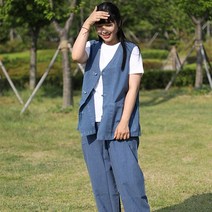 생활한복MZ언니 봄 가을 생활한복 개량한복 법복 절복 조끼 바지 북청