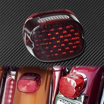 할리 다이나 팻 보이 FLSTF 야간 열차 FXSTB Softail Sportster Road King 일렉트라 글라이드로드 글라이드 용 LED 브레이크 테일 라이트, [04] Brake Tail Light D