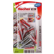 fischer 피셔 DUO POWER 듀오파워 플라스틱 앵커 6X30 S K (확장&꼬임 동시 가능) 다기능 피셔 플라스틱 앵커 12pcs