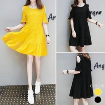 스타일아유 여성 어깨트임 캉캉 여름 미디 원피스 2 color[AYG6OP576A]