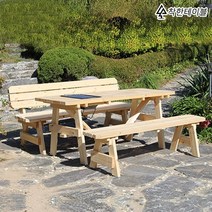 착한테이블 고기가 맛있게 구워지는 바베큐 그릴 포함 한쪽등받이 야외 테이블(파라솔별매), 8인 한쪽 등받이 바베큐 무도색