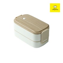 [624CONTAINER]2단 우드 런치박스 도시락통 세트 간식 반찬 밀폐포장훼손 반품불가, ★옵션확인必2단우드런치박스