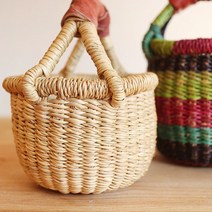 글로컬마켓 볼가바구니 미니어쳐 (내추럴 컬러랜덤), 내추럴