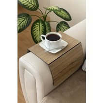 보관함 정리함 소파 팔걸이 나무 정리 사이드 테이블 패드 단열 컵 홀더 트레이 안락 의자 TV 원격 제어 핸드폰, [03] 주황색