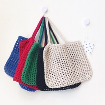 [DIY]몬지얀 네트백뜨기 코바늘가방 여름실 여름가방만들기 netbag, 라일락, 1개
