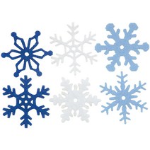 Creative Impressions CI63000 3.2cm(1.25인치) 펠트 눈송이 미디엄 패키지 당 36개 3600214366