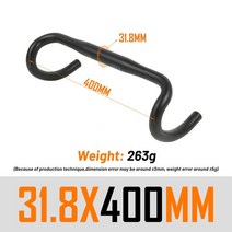 카본불혼바 자전거불혼바 드롭바 Uno 초경량 7050 알루미늄 구부러진 핸들 바 레이싱, 400mm 그레이 라벨