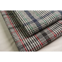 울혼방 모직 원단 선염체크 2종 / 체크 모직 원단 / 코트감