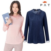 PAT **봄상품 50%~80%세일** 여성 시스룩 쉬폰 배색 티셔츠 1H25401_400 @@##