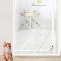 고양이 방묘창 안전울타리 베란다설치 캣도어 보호, 고양이방묘문-그레이_L(100*220cm)