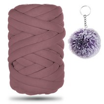 엣지프로 자이언트 얀 벨벳 가방 빅얀 1KG 망고실 루피실 핑거니팅 뜨개실 만들기, 15. 로즈모카