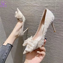 셀럽당 여성용 리본 스틸레토 힐 8cm