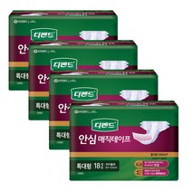 디펜드 프리미엄안심매직테이프 성인기저귀 특대형, 72매