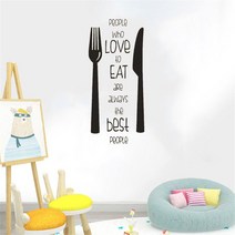 주방 견적 벽 데칼 먹고 레터링 스티커 문 창 홈 장식 레스토랑 식당 비닐 DW12182, 02 627 gray_01 42x92CM