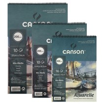 [CANSON] 엠보싱 스케치북(스프링) 200g/ 8절 5절