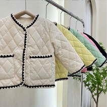 90-130 아동 파스텔 누빔 자켓 패딩 초경량 간절기