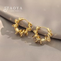 스파이럴반죽기 유럽과 미국의 복고풍 나선형 튀김 반죽 트위스트 모양의 금속 후프 귀걸이 여성 2022 새로운 패션 쥬얼리 액세서리, [01] 골드 컬러