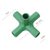 비닐하우스 파이프 조립식 설치 플라스틱 정원 등반 식물 천막 조인트 커넥터 16MM 튜브 프레임 온실 브래, 직각 5way, 협력사