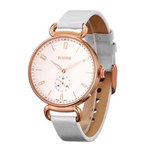 SURVAN WatchDesigner 스위스 쿼츠 패션 손목 시계 여성용 사파이어 미러 18k 옐로우 골드 이온 도금 스테인리스 스틸 케이스