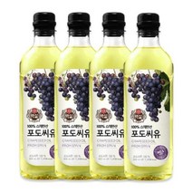 백설 대용량 포도씨유 900ml 4개 패키지