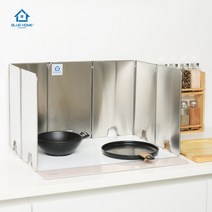 블루홈 컴팩트 가스렌지 가림막 가드 올스테인레스 친환경인증 기름튐방지 + 보관파우치, 1개