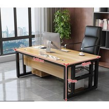 보스책상 데스크 임원 중역 사무실 고급 사무용, J. 140x60cm 단일테이블(블랙 선반)