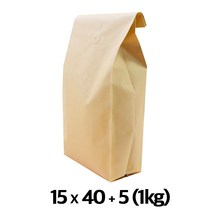 [이지포장] 크라프트 M자형 커피봉투 1kg 50매 밸브부착 가능