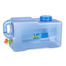 대용량 캠핑물통 말통 식수통25L 옥외 야영 물 운반 대 저장 용기 정사각형 PC 차 양동이는 꼭지로 두껍게, 01 파란