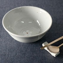 한식 도자기 그릇 고백자 면기 2size 한식그릇 도기식기 도자기, 사이즈:중