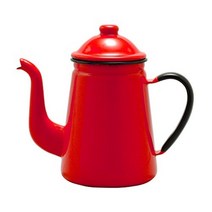 일본명품 노다호로 커피포트 인덕션 법랑주전자 호로용기 1.6L, 레드