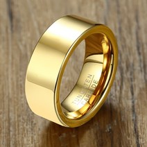 ZORCVENS 2023 새로운 8mm 남자 펑크 골드 컬러 텅스텐 반지 남자 보석 도매