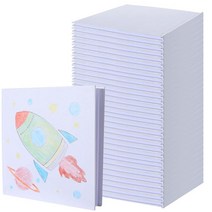 이 이야기를 쓸 수 있는 빈 책 6팩 학생을 위한 하드커버 스케치북 페이지로 나만의 만들기 36페이지 (화이트 15.2 x 20.3cm(6 8인치)), 36Pack