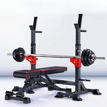 벤치프레스 인클라인 홈짐 스쿼트 랙 멀티 각도조절, 벤치프레스랙+스툴+60KG컬러바벨