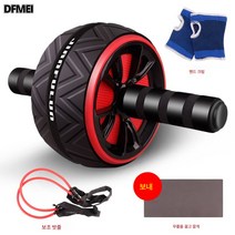 DFMEI건복륜복근 가정용 무음 운동 헬스 기구, 6 도톰한 복륜 블랙, 跪垫+防摔绳+手套