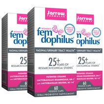 (1+1+1) 자로우 펨 도피러스 50억 여성 질 유산균 FEM DOPHILUS 60 캡슐, (3통발송) 펨 도피러스 50억 60 캡슐
