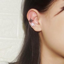 피어싱 여성 이어커프 S925 스털링 실버 별 이어 클립 별모양 귀걸이 여성스러운 고급스러운
