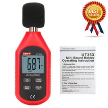 소음 측정기 데시벨 층간 Uni t ut353 미니 디지털 사운드 레벨 미터 미터 오디오 감지기 진단 도구 30 130db 데이터 홀드 lcd 백라이트, 없음