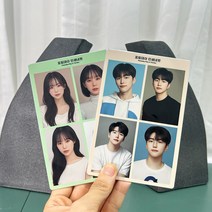 인생네컷 액자 탁상용 메탈 포토액자 친구 연인 가족 강아지 아기 굿즈 사진 커스텀주문제작 중형, 애플그린