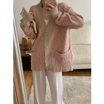 레오파드 가디건 호피 루즈핏 니트 36
