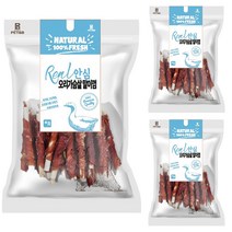 리얼 내츄럴 안심 오리가슴살 말이껌 180g, 3개