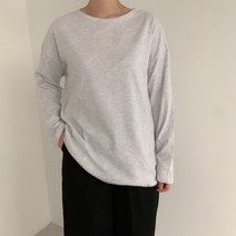 [바보사랑] 여자 봄 가을 베이직 기본티 레이어드 긴팔 티셔츠[옷자락]