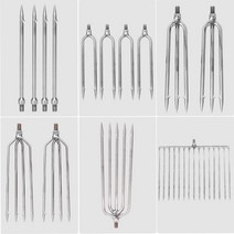 작살 낚시 포크 스테인레스 스틸 작살 1 2 3 4 5 갈래 낚시 창 휴대용 라운드 작살 멀티 스타일 낚시 도구 도구, 사진으로