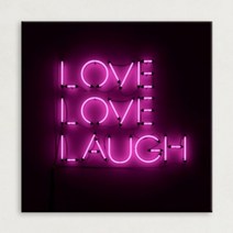 꾸밈 iw401-네온사인영문타이포힘을주는한마디노프레임 액자, 3타입-사랑사랑웃음