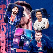 와우박스 주문제작 파리생제르맹 PSG 리오넬 메시(Lionel Messi) 축구 선수 에어팟 버즈 무선 이어폰 케이스, 무광 하드케이스, 에어팟 프로
