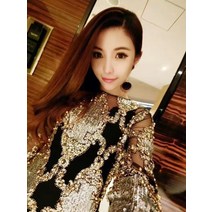 라쿤걸 루즈하고 얇은 반짝이 스팡글 탑CW067
