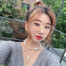 리피니피 골드바 각진 금테 예쁜 패션 안경테