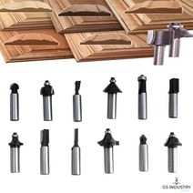 목공용 문짝 디자인 루터날 12pcs 12mm shank 비트